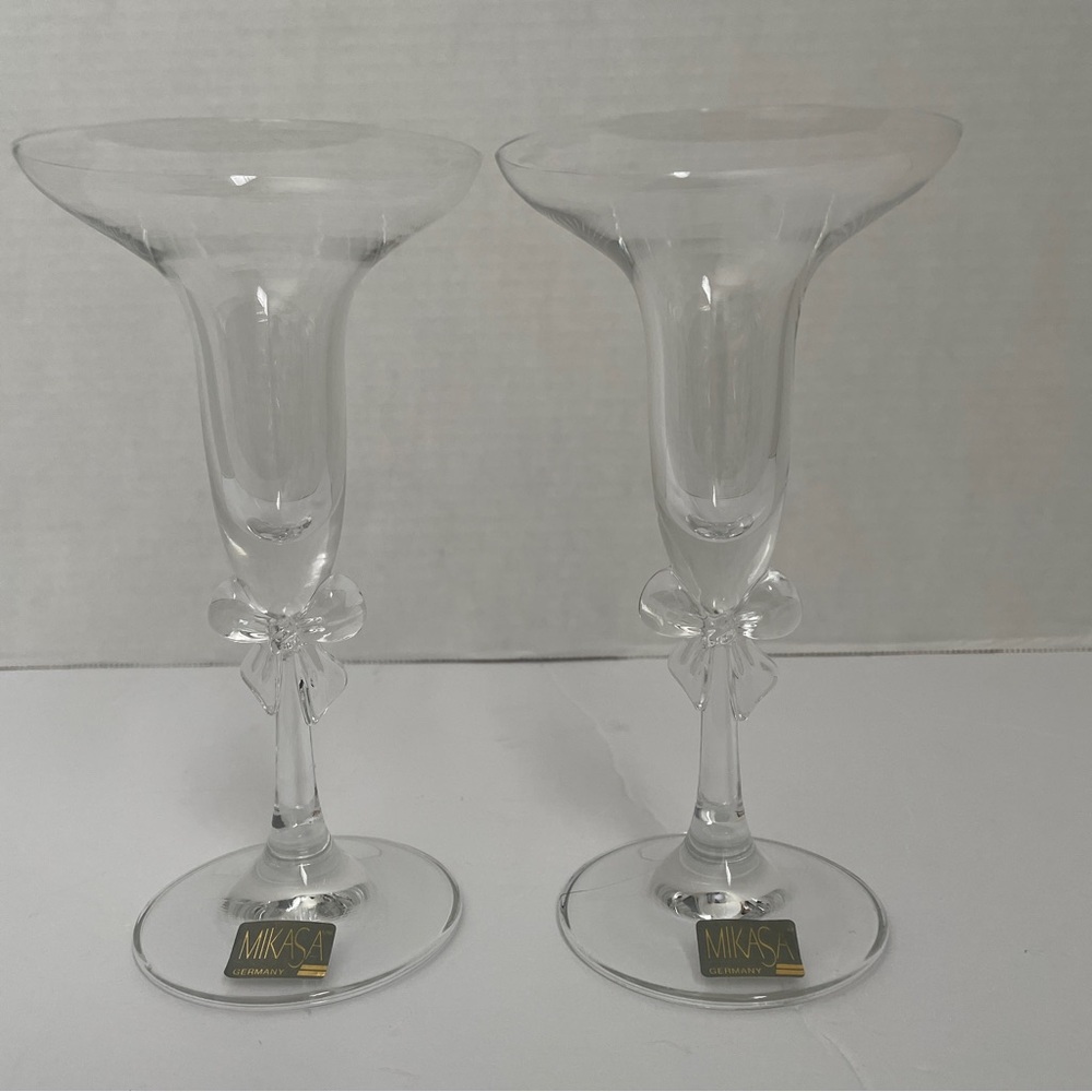 Pair  German Mikasa Crystal Candlesticks